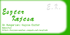 eszter kajcsa business card